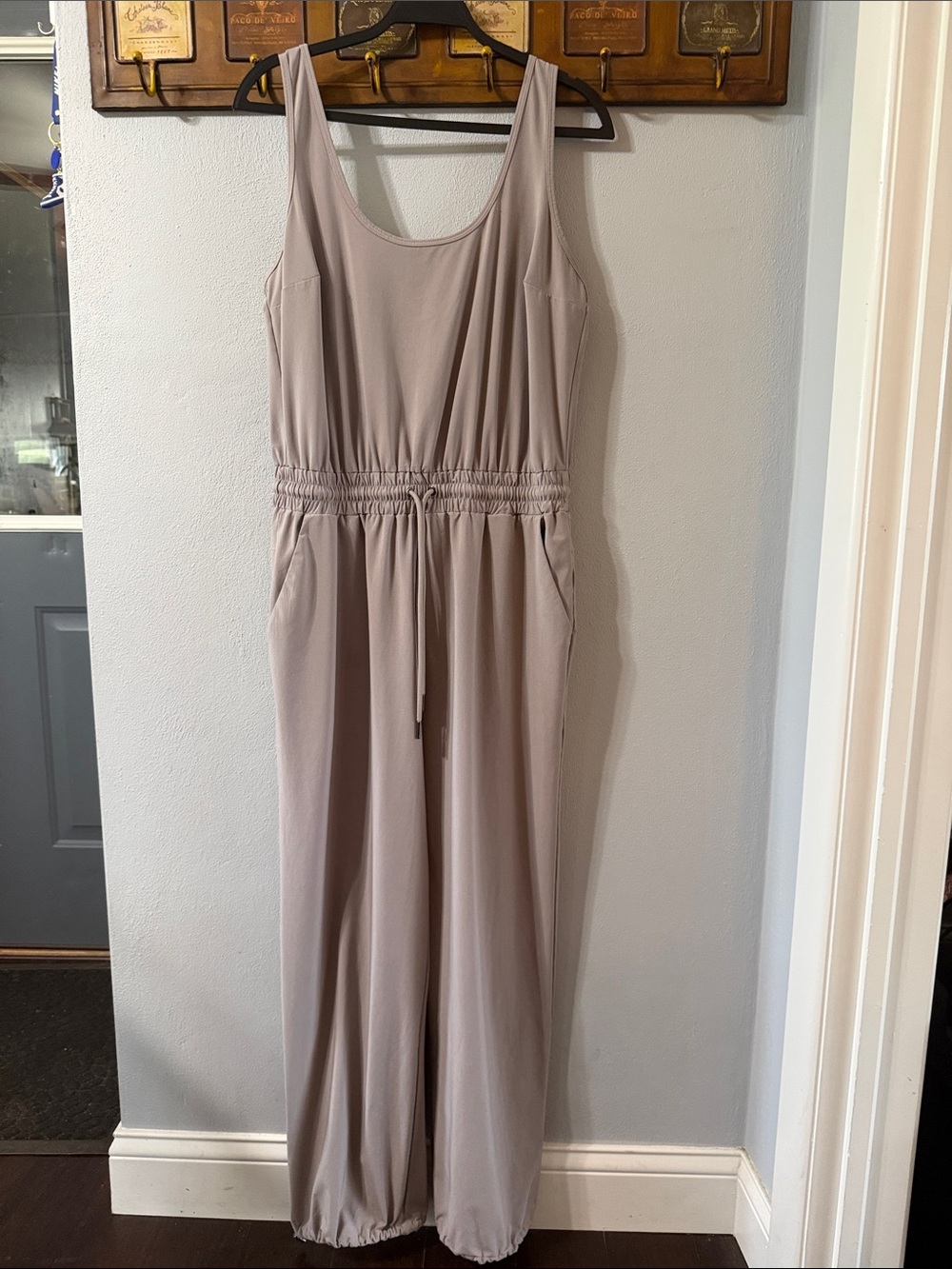 Abercrombie & Fitch Taupe Sleeveless Jumpsuit